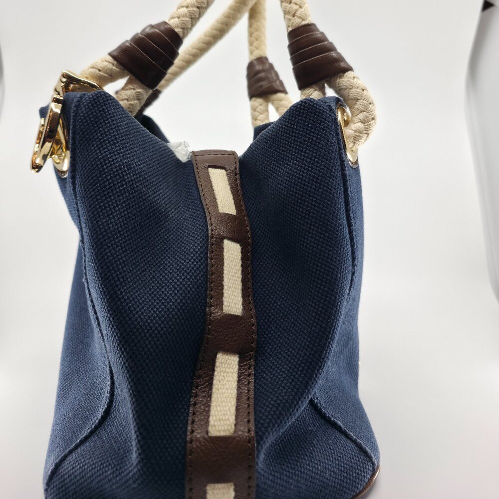 ⚓ Michael Kors Marina Navy Canvas & Braided Rope ⚓ - Picture 3 of 15